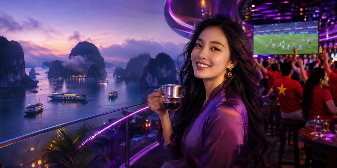 Người dùng tại Hạ Long truy cập casino trực tuyến trên điện thoại bên bờ vịnh