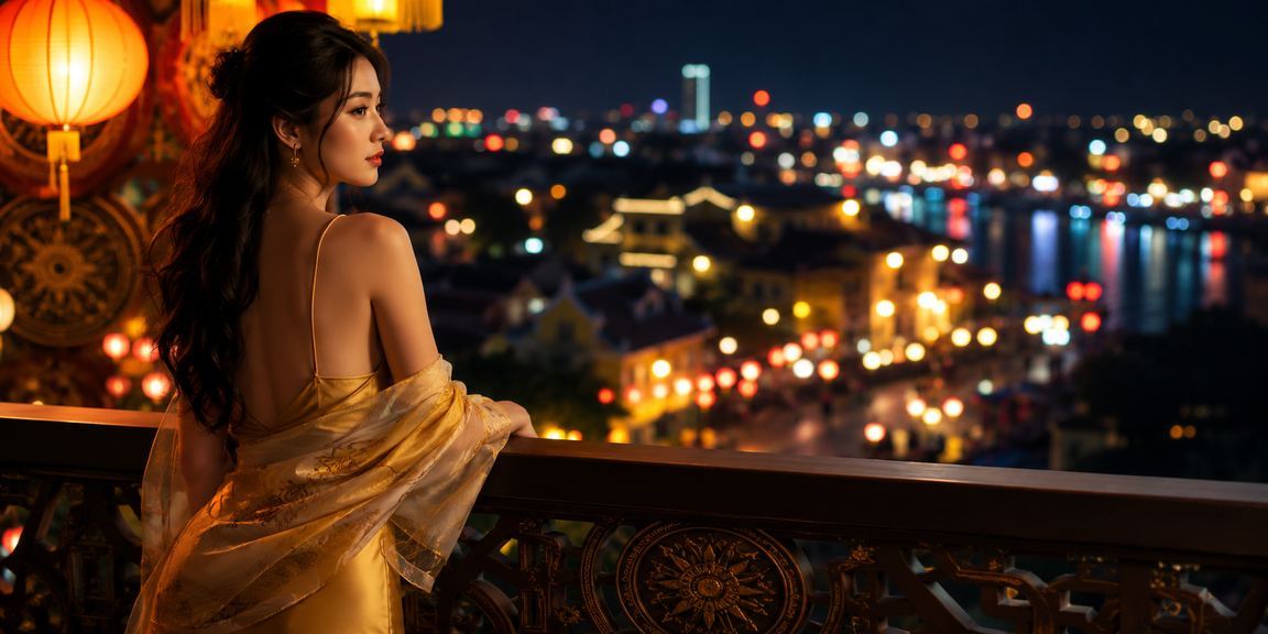 Không khí giải trí casino tại chợ đêm Huế với người chơi dùng điện thoại