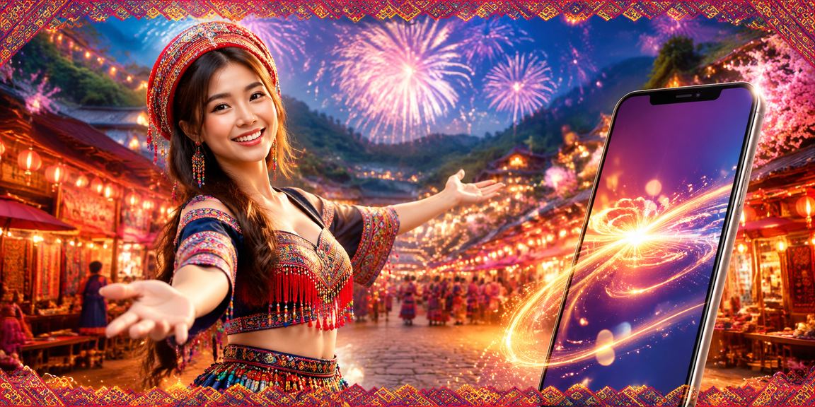 Người dùng Sapa tham gia lễ hội và chơi casino mobile qua điện thoại